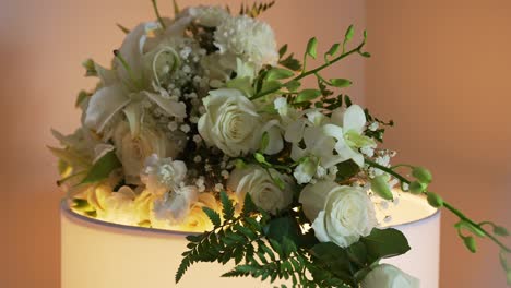 Creative-shot-of-wedding-bouquet-of-the-bride
