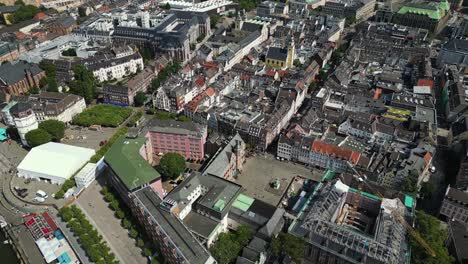 Skyscrapers-and-contemporary-architecture-define-Dusseldorf-city.-Aerial
