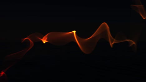 Animation-of-flames-moving-along-path-on-black-background