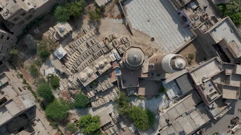 Mir-Masum's-Historic-Minaret-and-Graves,-Sukkur---aerial