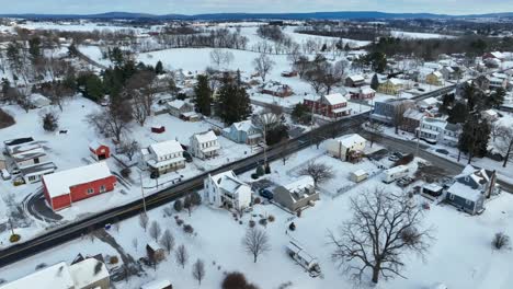 Small-town-America-covered-in-winter-snow