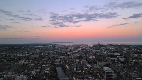 Breathtaking-4K-Drone-Footage-from-The-Capital-of-Ireland-at-sunset