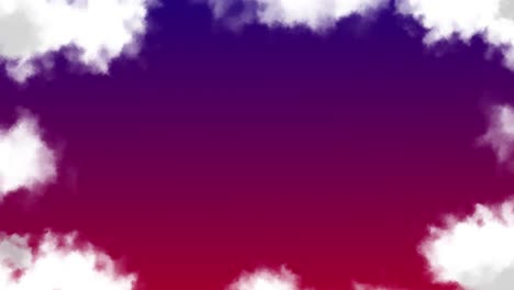 Weicher-Und-Verträumter-Wolkenhimmelhintergrund,-Animation,-Bewegungsgrafik,-Visuelles-Muster,-Wetter,-Natur,-Farbverlauf,-Blau,-Lila,-Rot