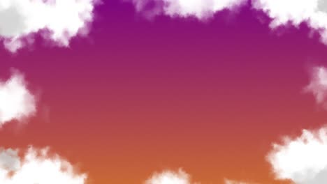Weicher-Und-Verträumter-Wolkenhimmel-Hintergrund,-Animation,-Bewegungsgrafik,-Visuelles-Muster,-Wetter,-Natur,-Farbverlauf,-Kastanienbraun,-Orange