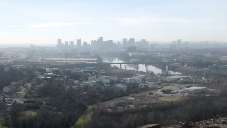Nashville,-Tennessee-skyline-wide-shot-with-moving-sideways