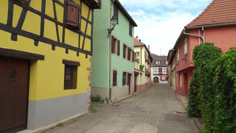 Colourful-Half-Timbered-Houses-of-Kientzheim-in-Colmar-Region-in-Autumn