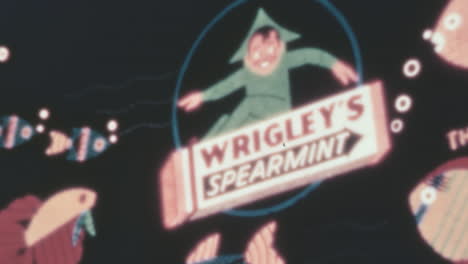 Neonlichter-Wrigley-Spearmint-Kaugummi-Schild-In-New-York-In-Den-1930er-Jahren