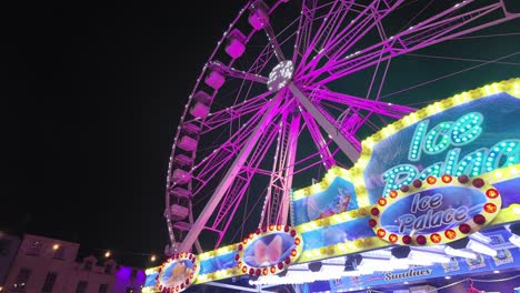 Fairground-lights-and-big-wheel-festival-in-Waterford-Ireland-in-winter