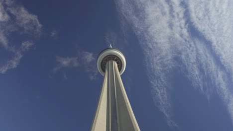 Cn-Tower-In-Downtown-Toronto,-Tourist-Travel-Destination