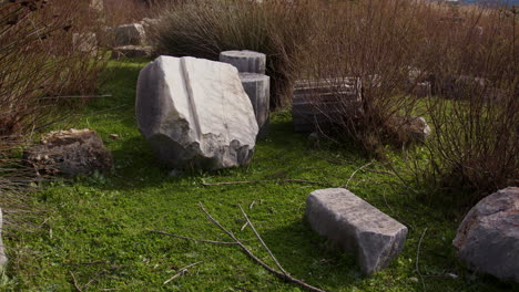 Ancient-stones-in-grass-in-Miletus