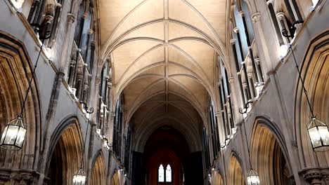 Tilt-down-shot-of-interior-of-Christ-Church-Cathedral