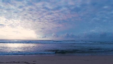 Early-Morning-Rotating-Timelapse-Of-Clouds-Waves-on-Beach