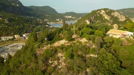 Theotokos-Monastery-magnificent-viewpoint-Paleokastritsa-Corfu-ORBITAL