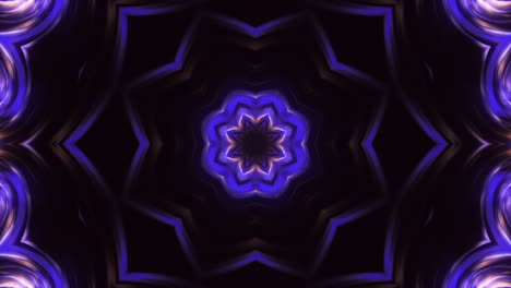 Nahtlose-Schleifenkaleidoskop-Neonblume---Animation