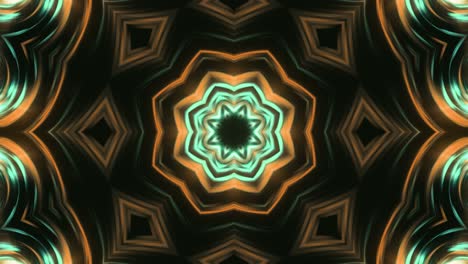 Kaleidoskopische-Neonblumenartige-Muster-–-Nahtlose-Schleife