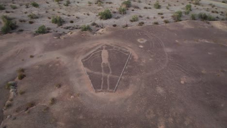 Aerial-Drone-Footage-of-Ancient-Blythe-Intaglios-in-Blythe,-California-in-Daytime