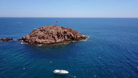 Flying-around-a-rocky-Island-on-the-Mediterranean-Sea