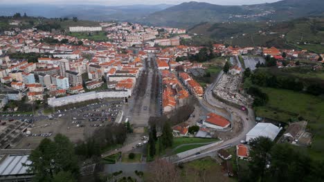 Aerial-View-of-Lamego,-Viseu-District,-Portugal