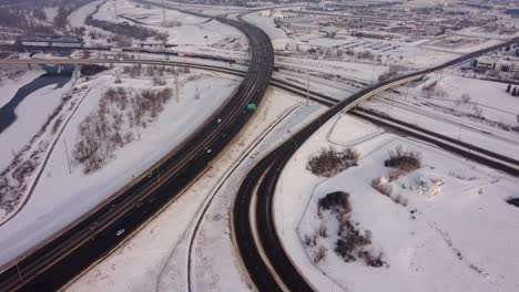 Winterautobahn-Bei-Nebligem-Wetter-In-Kanada