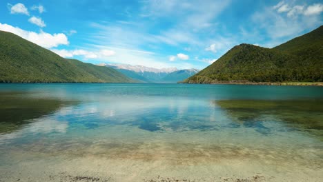 Capture-the-grandeur-of-Lake-Rotoroa-with-this-wide-angle-view,-showcasing-the-vast-beauty-of-its-serene-waters-and-surrounding-landscapes