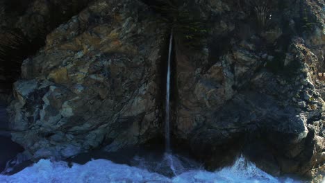 Drone-shot-of-McWay-Falls-Waterfall-on-Scenic-Coastline-at-Big-Sur-State-park-off-Pacific-Coast-Highway-in-California-2