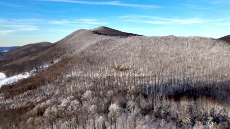 rime-ice-on-trees-aerial-tilt-up-near-boone-nc-and-blowing-rock-nc