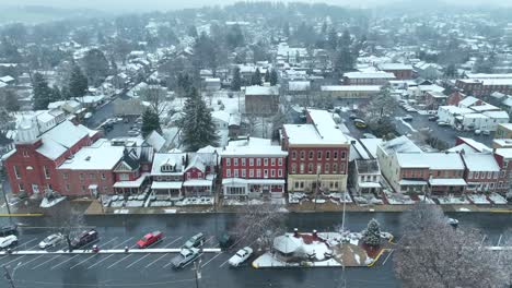 Town-after-fresh-snowfall-in-winter