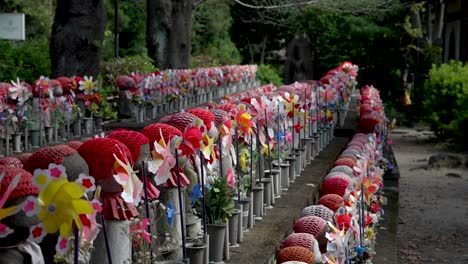 Shrines-to-departed-loved-ones-at-the-Kosodate-Jizo-son-in-Japan