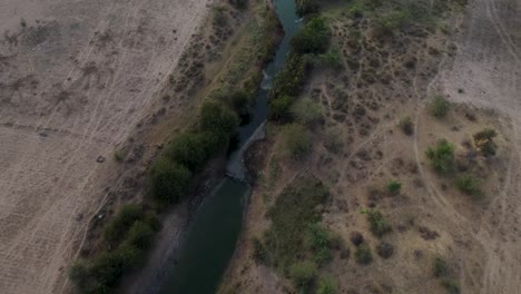 Small-River-in-the-Desert-of-Senegal,-Sub-Saharan-Africa