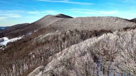 rime-ice-on-treetops-in-blue-ridge-mountains-aerial-near-boone-nc,-north-carolina