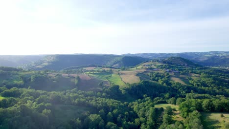 Birdseye-view-over-French-hilly-landscape