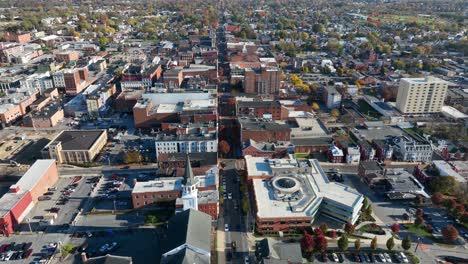 High-view-of-Hagerstown,-Maryland-downtown