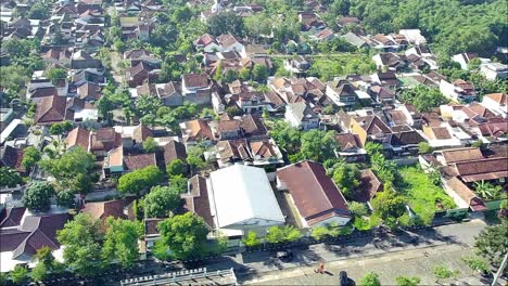 View-of-the-cityscape-of-Blora-from-Kridosono-Square,-Central-Java,-Indonesia