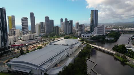 Left-to-right-aerial-view-looking-South-over-the-Gold-Coast-Convention-Centre-and-casino-in-Broadbeach