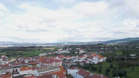 Aerial-View-of-Fundão,-Castelo-Branco,-Portugal