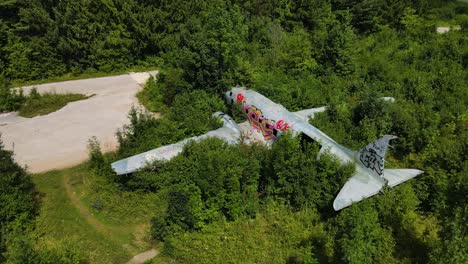 Old-Plane-Wreck-On-An-Old-Aircraft-Barracks-In-Croatia-On-The-Border