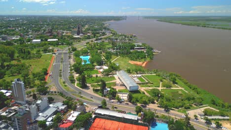 Rosario-Argentina-province-of-Santa-Fe-aerial-images-with-drone-of-the-city-Views-of-the-Parana-River-municipal-aquarium