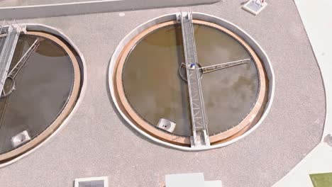Wastewater-treatment-plant-with-several-pond-in-sunlight