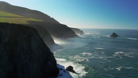 Drone-shot-of-Waves-Crashing-on-Scenic-Coastline-at-Big-Sur-State-park-off-Pacific-Coast-Highway-in-California-10