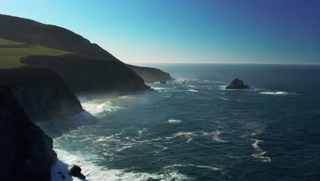 Drone-shot-of-Waves-Crashing-on-Scenic-Coastline-at-Big-Sur-State-park-off-Pacific-Coast-Highway-in-California-9