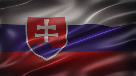 Bandera-Nacional-De-La-República-Eslovaca,-Vista-Frontal-De-Fotograma-Completo,-Ondeando-En-El-Viento,-Realista-Con-Una-Apariencia-Cinematográfica-Y-Una-Elegante-Textura-Sedosa