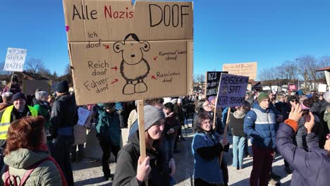 young-woman-holding-up-a-sign-against-far-right-wich-says-"all-nazis-are-silly"-in-a-kind-of-cute-way