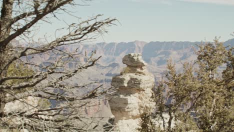 Menschen,-Die-Fotos-Am-Südrand-Des-Grand-Canyon-Nationalparks-In-Arizona-Machen,-Mit-Videoschwenks-Auf-Den-Canyon