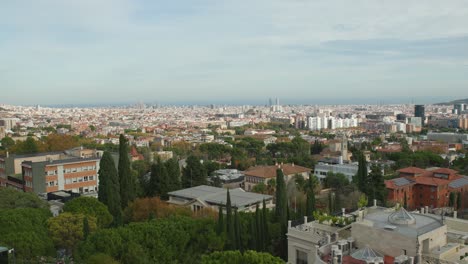 Panorama-Von-Barcelona-Mit-Allen-Wahrzeichen-Der-Skyline