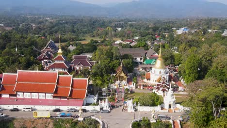 Aerial-View-Of-Wat-Pa-Dara-Phirom-Temple-In-Mae-Rim-District