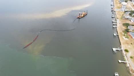 Drone-shot-of-dredging-happening-in-the-intercostal-waterway