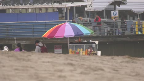 Umbrella-on-local-sandy-beach