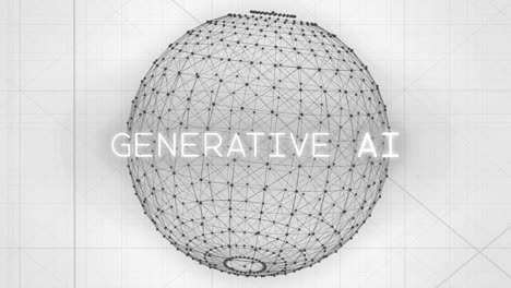 „generative-Ai“-Animiert-Auf-Dem-Bildschirm-In-Einem-High-Tech-Raum,-Während-Eine-Komplexe-Kugel-Entsteht