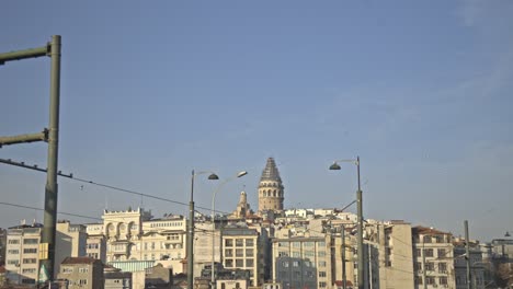Galata-Brücke-Und-Galata-Turm-In-Eminönü,-Istanbul