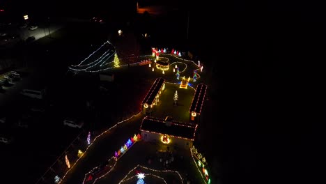 Drive-through-holiday-light-display-attractions-for-visitors-during-Christmas-season